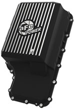 aFe 20-21 Ford Truck w/ 10R140 Transmission Pan Black POWER Street Series w/ Machined Fins; 2020-2022