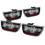 Spyder Chevrolet Camaro LED Tail Lights - Black - (ALT-YD-CCAM2010-LED-BK); 2010-2012