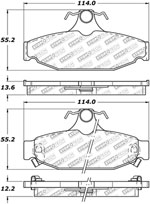 StopTech Street Select Brake Pads Pontiac Firebird, Rear; 1989-1997