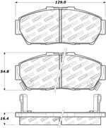 StopTech Street Brake Pads Acura Integra GS, Front; 1997-2001