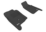 3D MAXpider 1998-2011 Ford Ranger Regular Cab/Supercab Kagu 1st Row Floormat - Black; 1998-2011