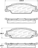 StopTech Street Brake Pads Cadillac STS (JL9), Rear; 2005-2005