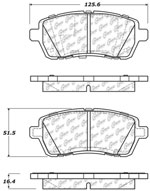 StopTech Sport Brake Pads Ford Fiesta, Front; 2011-2017