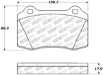 StopTech Sport Brake Pads Dodge Viper, Front; 1992-2002