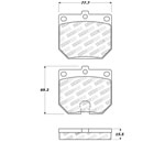 StopTech Street Brake Pads Nissan 280Z, Front; 1975-1978