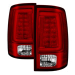 Spyder Dodge Ram 1500 / Ram 1500 2500/3500 Light Bar LED Tail Lights - Incandescent Model only - Red Clear - (ALT-YD-DRAM09V2-LED-RC); 2009-2016