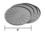 WeatherTech Round Coaster Set - Grey - Set of 6