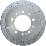 StopTech Toyota Sequoia Select Sport Drilled/Slotted Rotor, Rear Left; 2008-2016