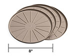 WeatherTech Round Coaster Set - Tan - Set of 8