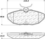 StopTech Street Select Brake Pads Dodge Viper, Rear; 2001-2002