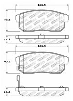 StopTech Street Select Brake Pads Mazda RX-8, Rear; 2004-2011