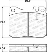 StopTech Street Brake Pads Mercedes-Benz 560SEC, Front