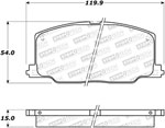 StopTech Street Brake Pads Toyota Camry, Front