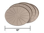 WeatherTech Round Coaster Set - Tan - Set of 10