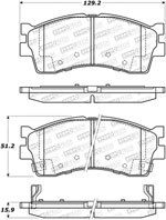 StopTech Street Brake Pads Kia Rio, Front; 2003-2005