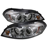 Spyder Chevrolet Impala Halo LED ( Replaceable LEDs ) Projector Headlights - Chrome - (PRO-YD-CHIP06-HL-C)