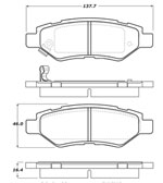 StopTech Sport Brake Pads Cadillac SRX, Rear