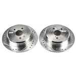 Power Stop 95-99 Toyota Celica Rear Evolution Drilled & Slotted Rotors - Pair; 1995-1999