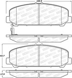 StopTech Street Brake Pads Nissan Armada 350mm Front Disc, Front; 2006-2006