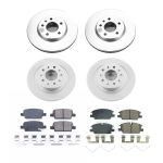 Power Stop 2021 Chevrolet Malibu Front & Rear Z17 Coated Brake Kit; 2021-2021