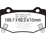 EBC 16+ Cadillac ATS-V 3.6 Twin Turbo Redstuff Rear Brake Pads