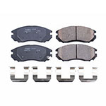 Power Stop 04-08 Hyundai Tiburon Front Z17 Evolution Ceramic Brake Pads w/Hardware; 2004-2008