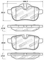 StopTech Sport Brake Pads BMW Z4, Rear