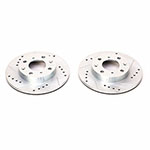 Power Stop 88-91 Honda CRX Front Evolution Drilled & Slotted Rotors - Pair; 1988-1991