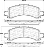 StopTech Street Brake Pads GMC Yukon Akebono Rear Calipers, Rear; 2002-2002