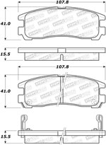 StopTech Street Brake Pads Mitsubishi Galant, Rear