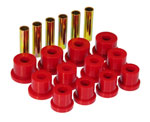 Prothane 81-87 GM Rear Spring & Shackle Bushings (w/ 1 3/8in Bushings) - Red; 1981-1987