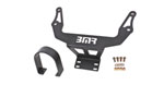 BMR 08-17 Challenger Front Driveshaft Safety Loop - Black Hammertone; 2008-2017