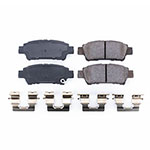 Power Stop 04-10 Toyota Sienna Rear Z17 Evolution Ceramic Brake Pads w/Hardware; 2004-2010