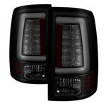 Spyder Dodge Ram 1500 / Ram 1500 2500/3500 Light Bar LED Tail Lights - Incandescent Model only - Black Smoke - (ALT-YD-DRAM09V2-LED-BSM); 2009-2016