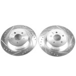 Power Stop 15-19 Ford Edge Rear Evolution Drilled & Slotted Rotors - Pair; 2015-2019