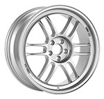 Enkei RPF1 18x9.5 5x114.3 45mm Offset 73mm Bore Silver Wheel RX8 / 93-98 Supra; 1993-1998