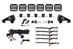 Diode Dynamics 20-Present Polaris RZR SS5 Pro CrossLink Roof - White Combo Lightbar Kit; 2020-2023