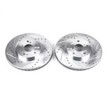 Power Stop 01-03 Acura CL Front Evolution Drilled & Slotted Rotors - Pair; 2001-2003