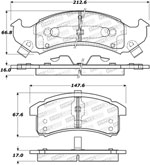 StopTech Street Brake Pads Pontiac Firebird, Front; 1993-1993