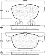 StopTech Street Brake Pads Volvo XC60, Front; 2010-2015