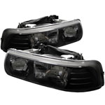 Spyder Silverado Crystal Headlights - Black - (HD-YD-CSIL99-BK)