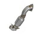 aFe 09-13 MINI Cooper S (R56) L4 1.6L (t) Twisted Steel Down Pipe 2-1/2in 304 Stainless Steel w/ Cat; 2009-2013