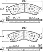 StopTech Sport Brake Pads Pontiac Firebird, Front; 1989-1989