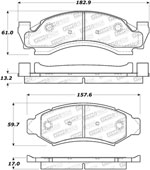 StopTech Street Brake Pads Ford E-150 Econoline, Front