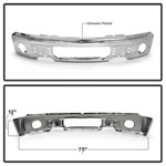 Spyder Ford F150 09-14 w/Fog Light Hole w/o Harley Model Front Bumper - Chrome (OEM 9L3Z17757B); 2009-2014