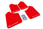 Rally Armor 02-07 Subaru WRX/STI/RS/2.5i (wagons req mod) UR Red Mud Flap w/ White Logo; 2002-2007