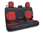 PRP 2020+ Jeep Gladiator JT Rear Bench Cover with Cloth Interior - Black/Red; 2020-2024