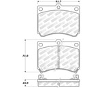 StopTech Street Select Brake Pads Mazda Protege Front Caliper Cast# 22-14, Front