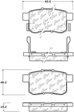 StopTech Sport Brake Pads Acura TSX, Rear; 2011-2014