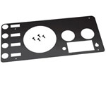 Kentrol 76-86 Jeep CJ Gauge Cover - Powdercoat Black; 1976-1986